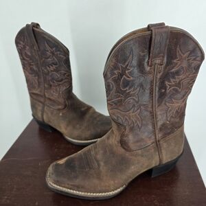 Ariat Kids Brown Western Boots Size 5 Girls